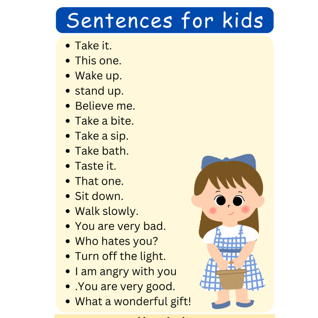 English speaking practice sentences