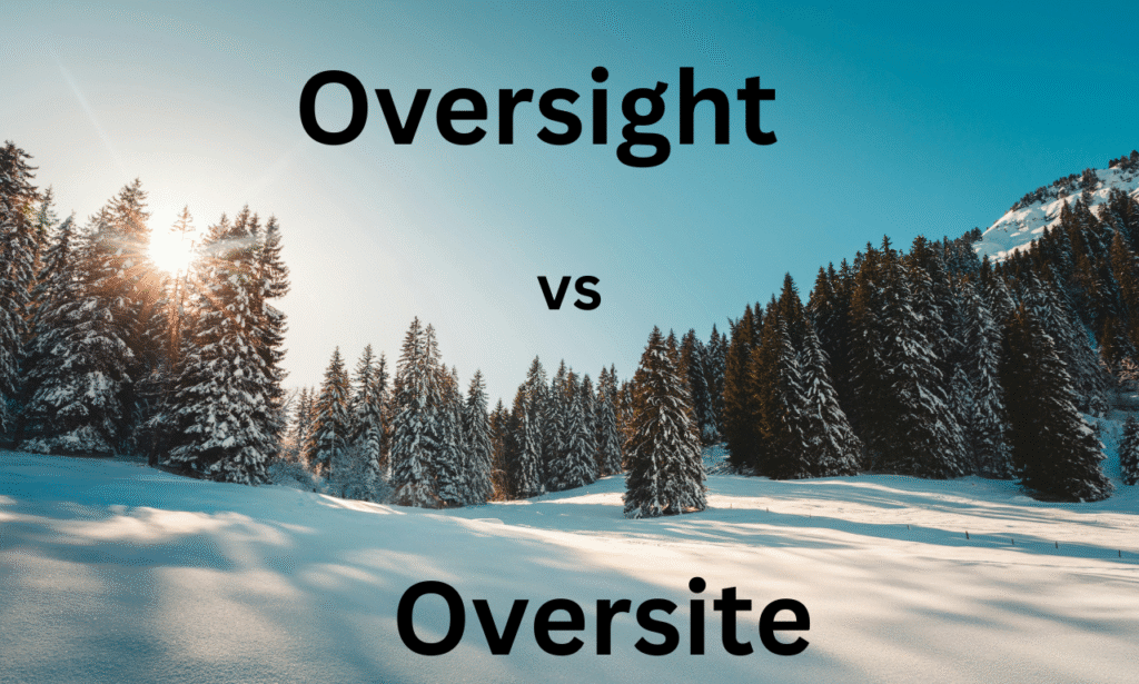 Oversight vs Oversite